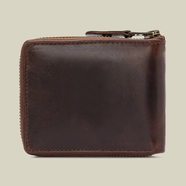 Buckle & Seam Grind Geldbörse Leder mit Münzfach und 7 Kartenfächern