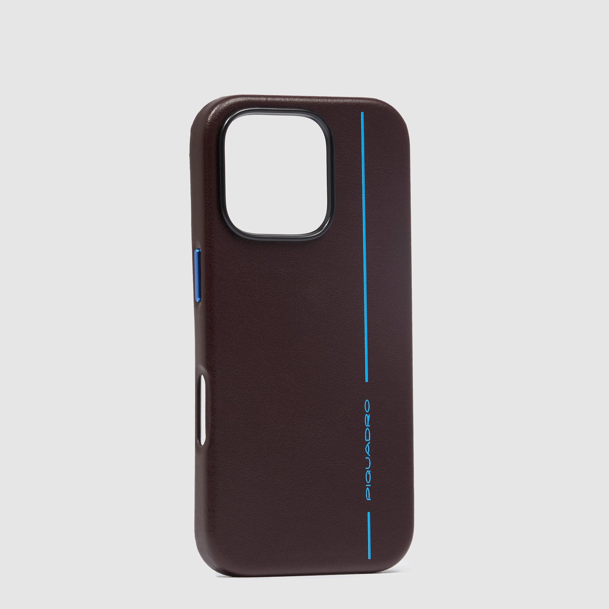 Piquadro Connequ Handyhülle iPhone 16 Pro Leder Braun