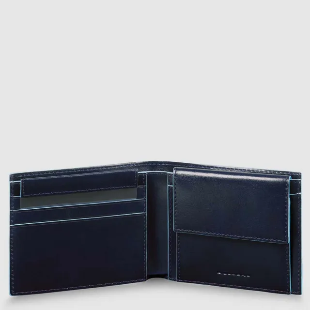Piquadro Blue Square Herren Geldbörse Leder mit Münzfach RFID