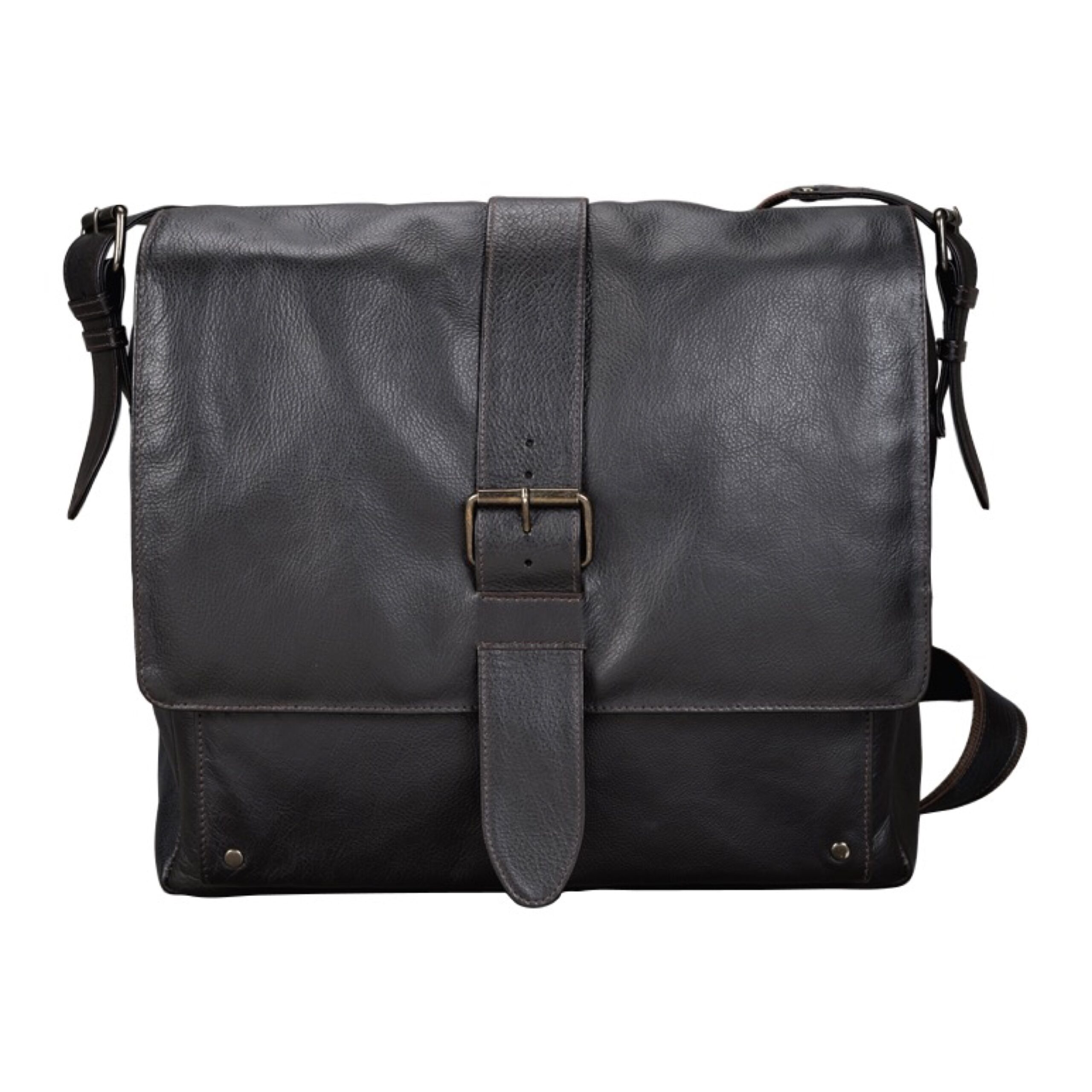 Lightpak Neo Umhängetasche Braun Leder Laptopfach