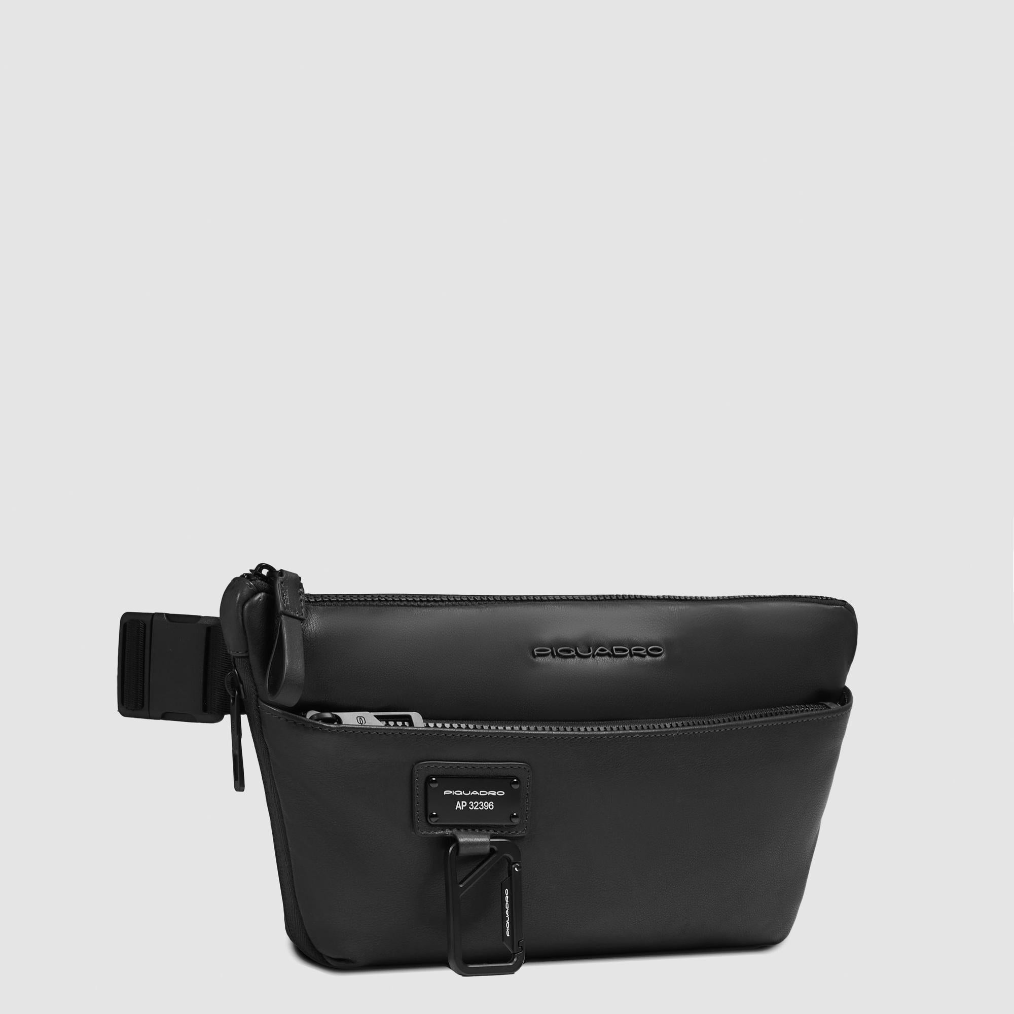 Piquadro Corner 2.0 Bauchtasche N Leder erweiterbar