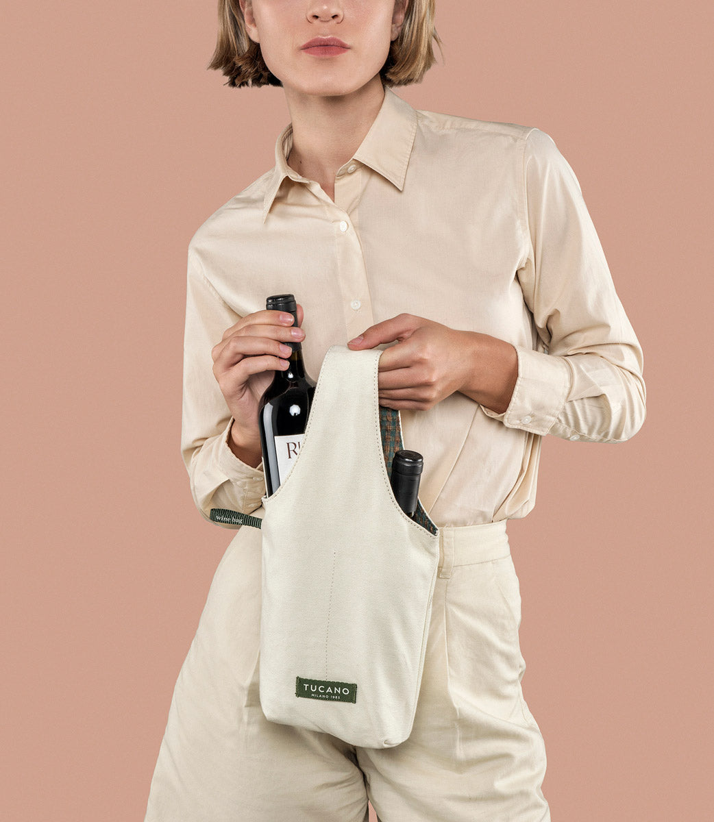 Tucano Kitchen Wine Bag Violett Flaschentasche Canvas