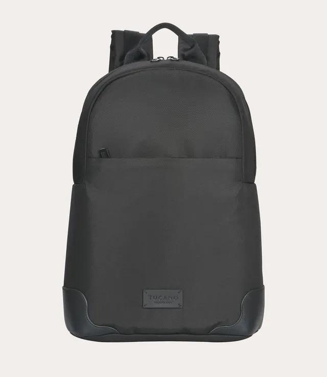 Tucano Fine Rucksack 15,6 Zoll Schwarz Laptopfach Leder