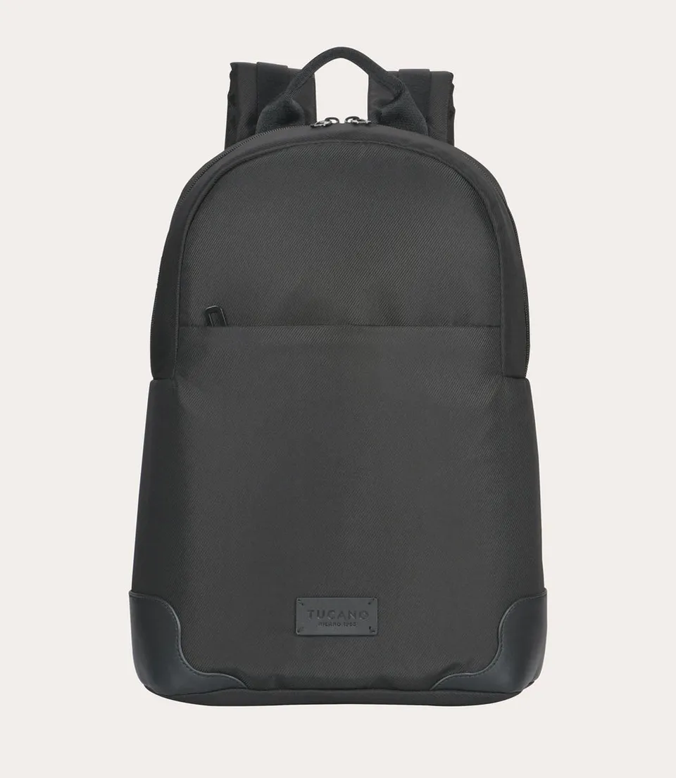 Tucano Fine Rucksack 15,6 Zoll Schwarz Laptopfach Leder
