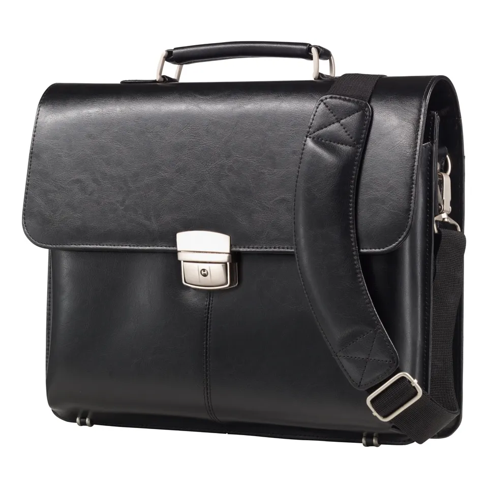 Lightpak Faenza Aktentasche Leder schwarz 15 Zoll 41 cm