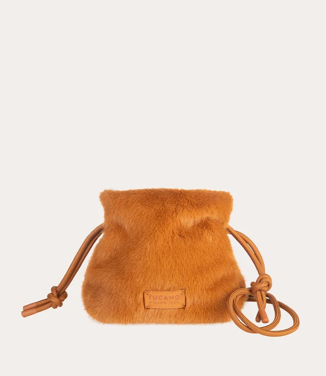 Tucano Mini Nina Fur Bag Umhängetasche Nero Kunstfell