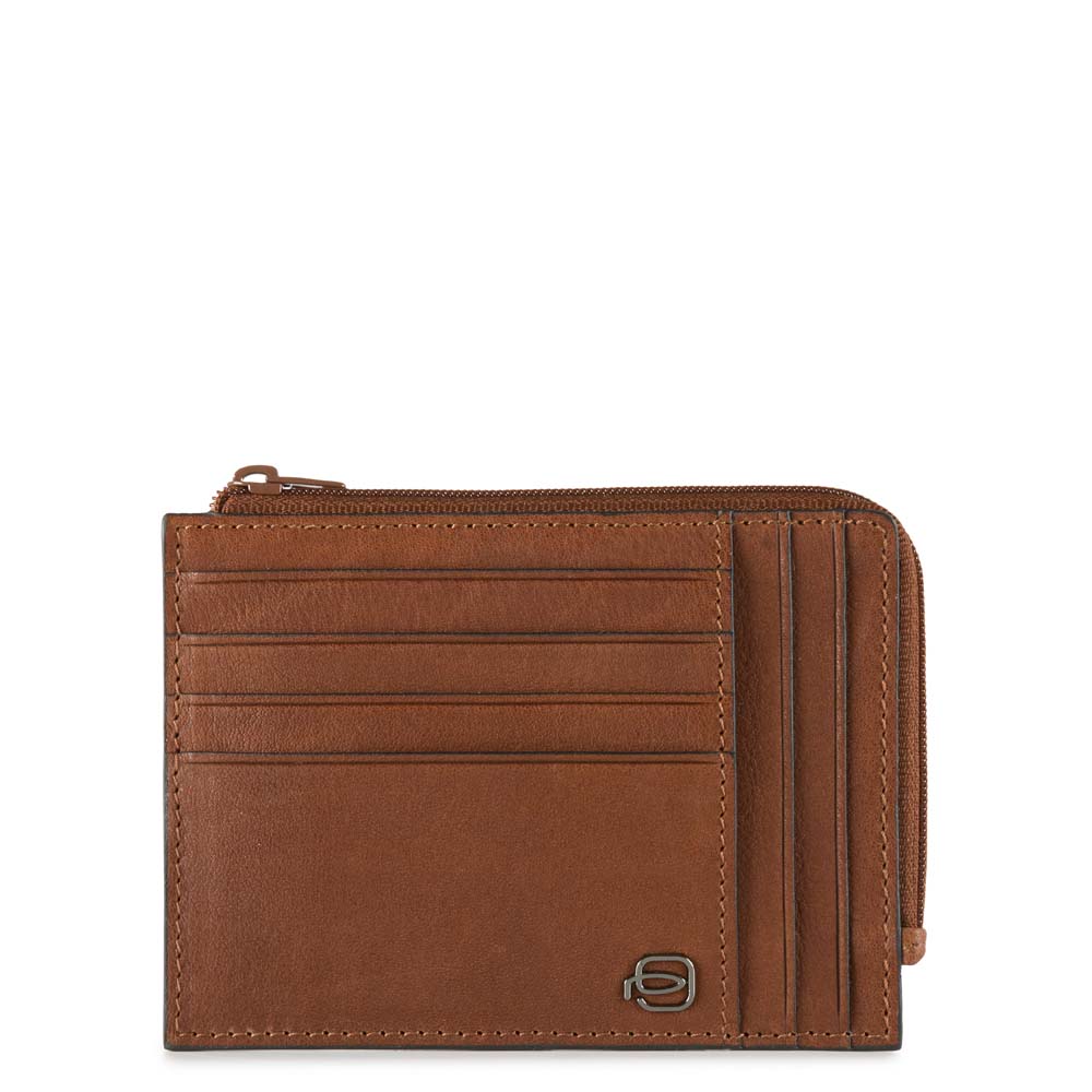 Piquadro Black Square Geldbörse CU braun Leder Münzfach RFID