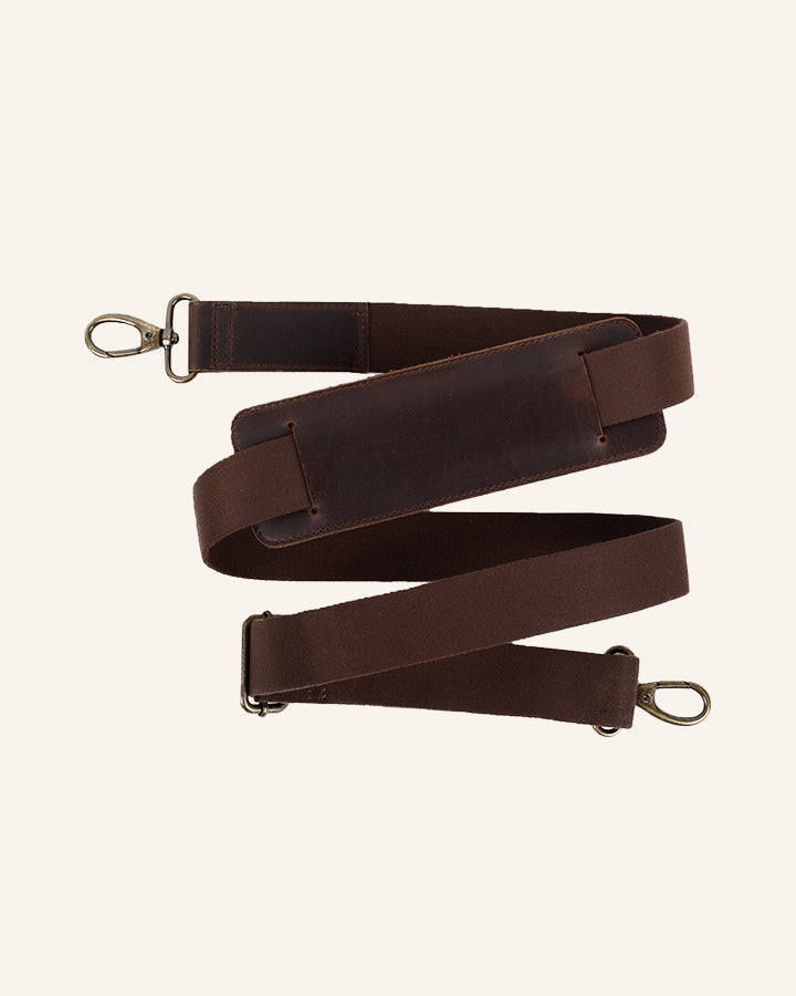 Buckle & Seam Canvas Schulterriemen Taschenriemen Braun 140cm
