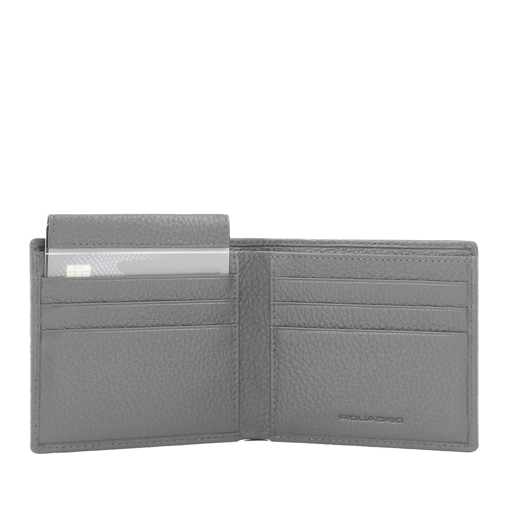 Piquadro Blue Square Herren Geldbörse Leder Schwarz RFID