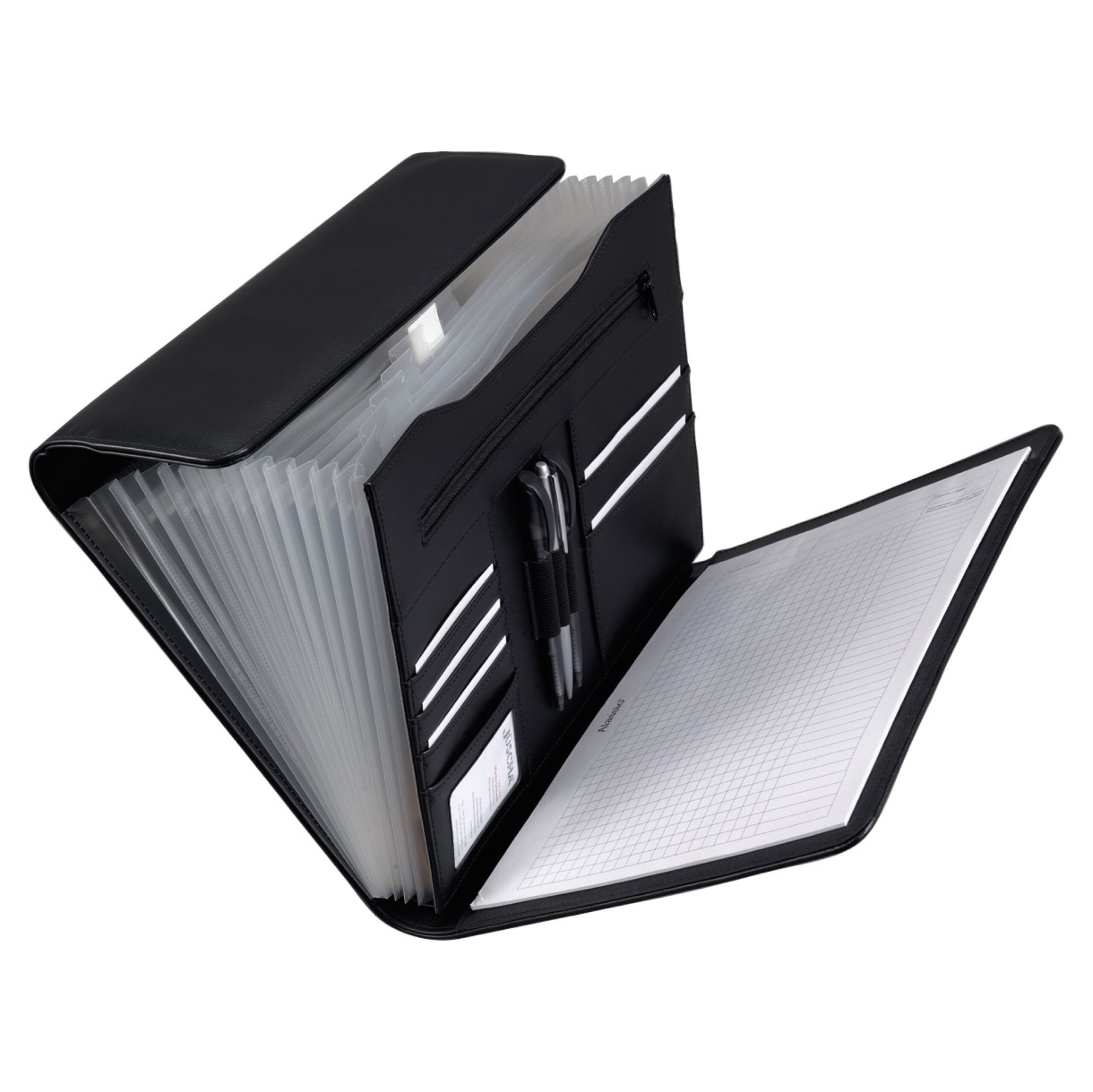 Lightpak Schreibmappen VADO Fächermappe A4 schwarz