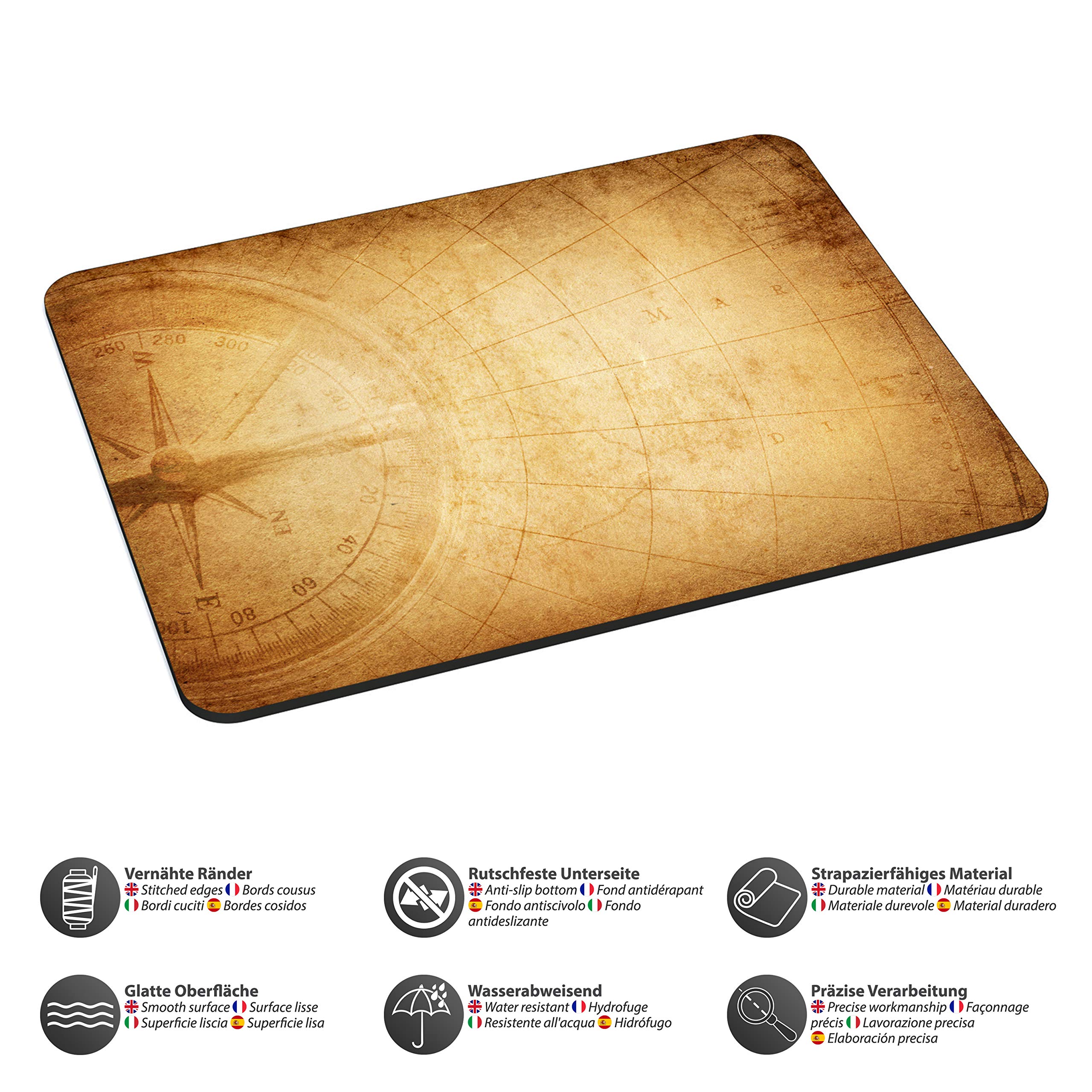 Pedea Compass Mauspad 22x18 cm Gaming rutschfest