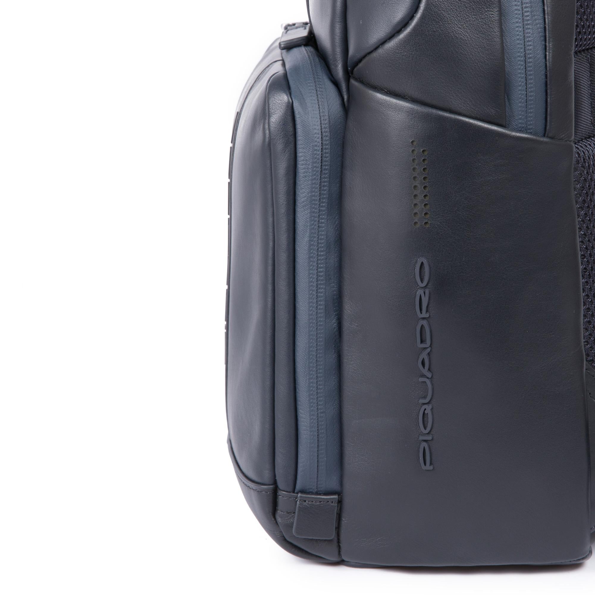Piquadro Black Square Rucksack 14 Zoll Schwarz Klein