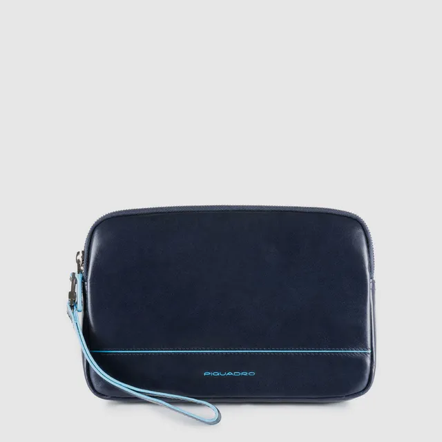 Piquadro Black Square Pochette Leder schwarz N