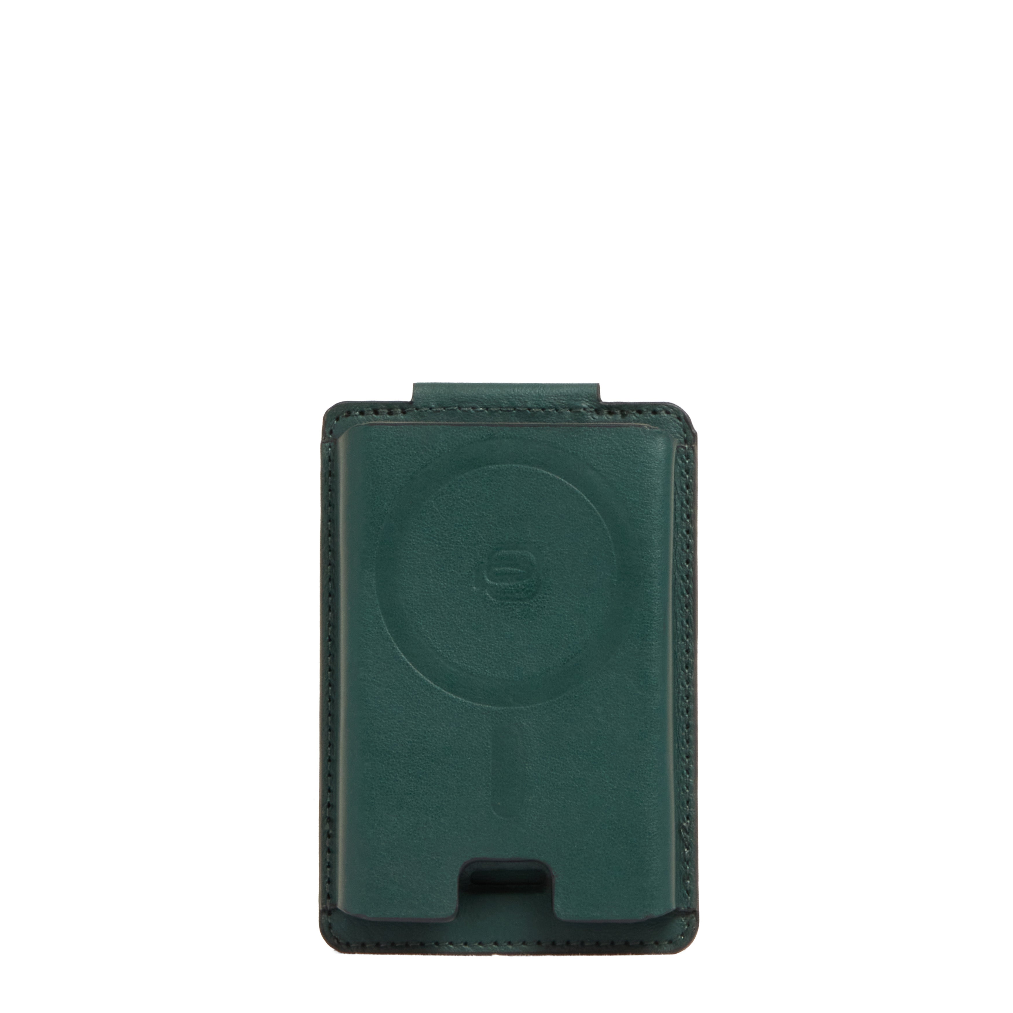 Piquadro BagMotic Kartenetui MagSafe Powerbank Blau Leder