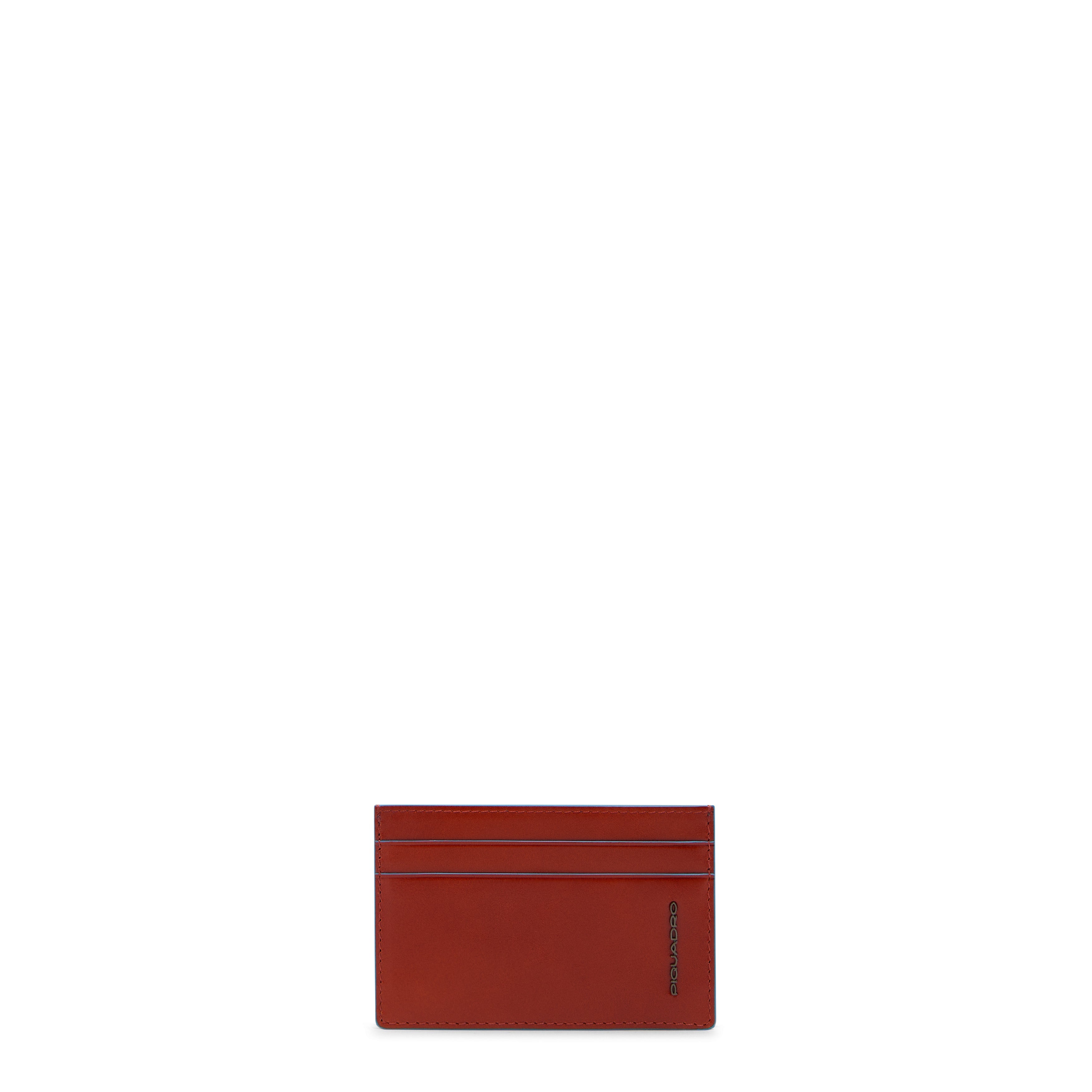 Piquadro Black Square Herren Kartenetui Leder Blau