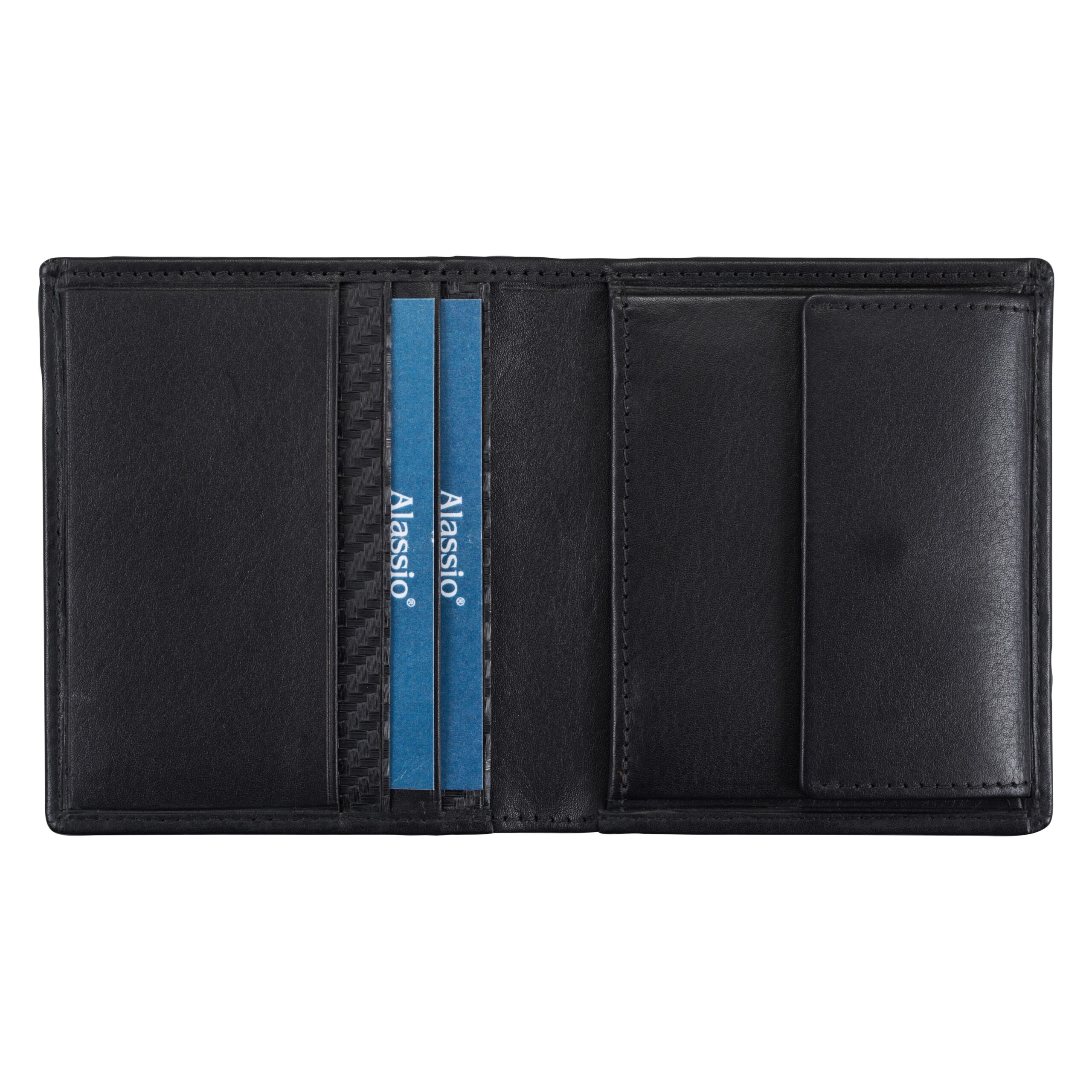 Lightpak Mini Geldbörse Carbon Optik Schwarz Hochformat