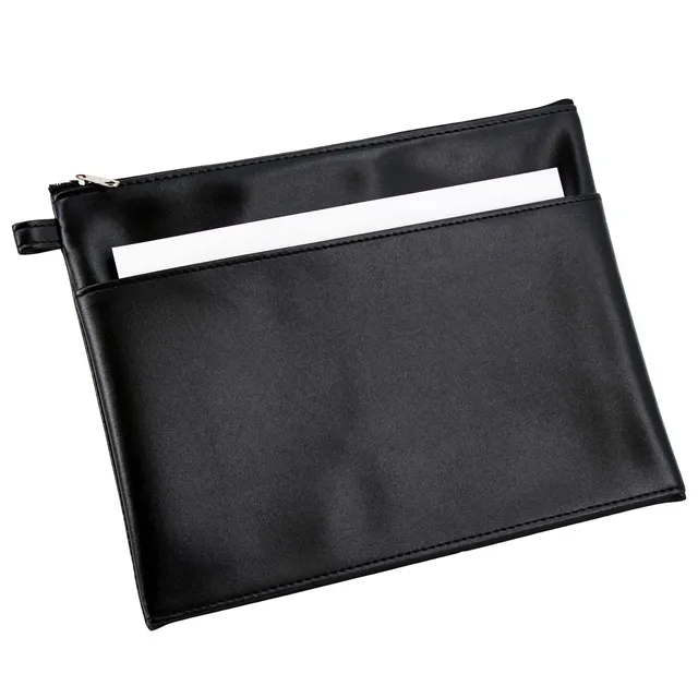 Lightpak Bank-Utensilientasche Leder schwarz 25x19