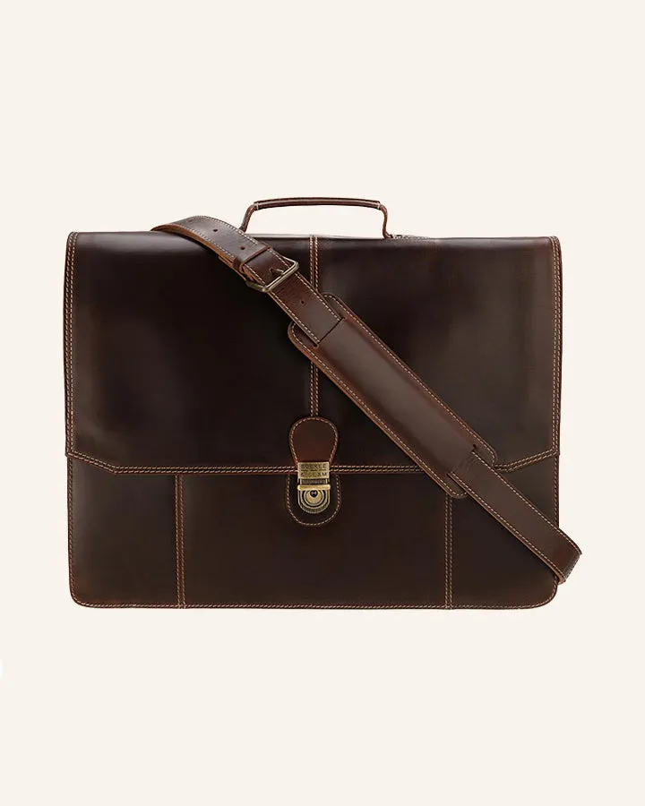 Buckle & Seam Sierra Aktentasche Leder Charakter Sale