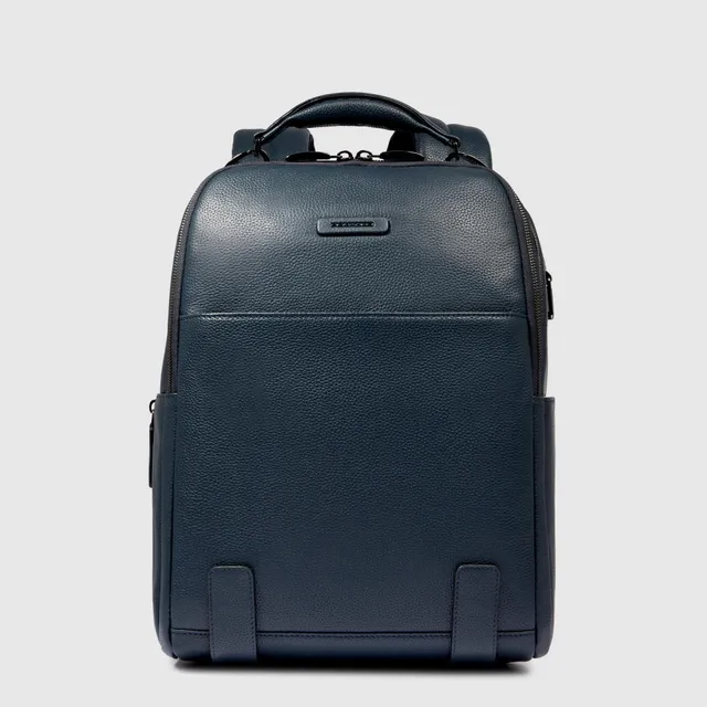 Piquadro Blue Square Rucksack 14 Zoll Laptop Leder