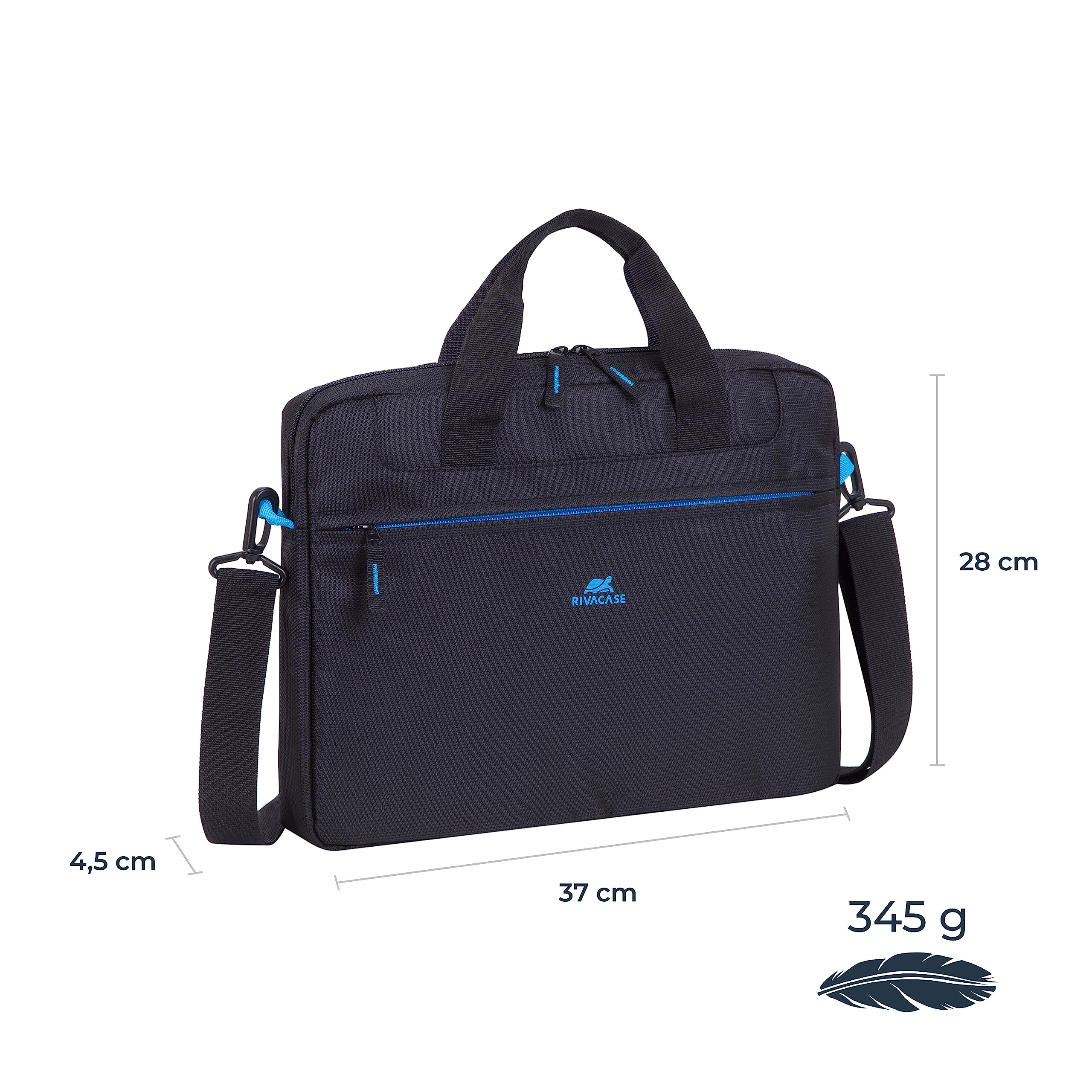 RIVACASE Central Notebooktasche 14 Zoll Schwarz Polyester
