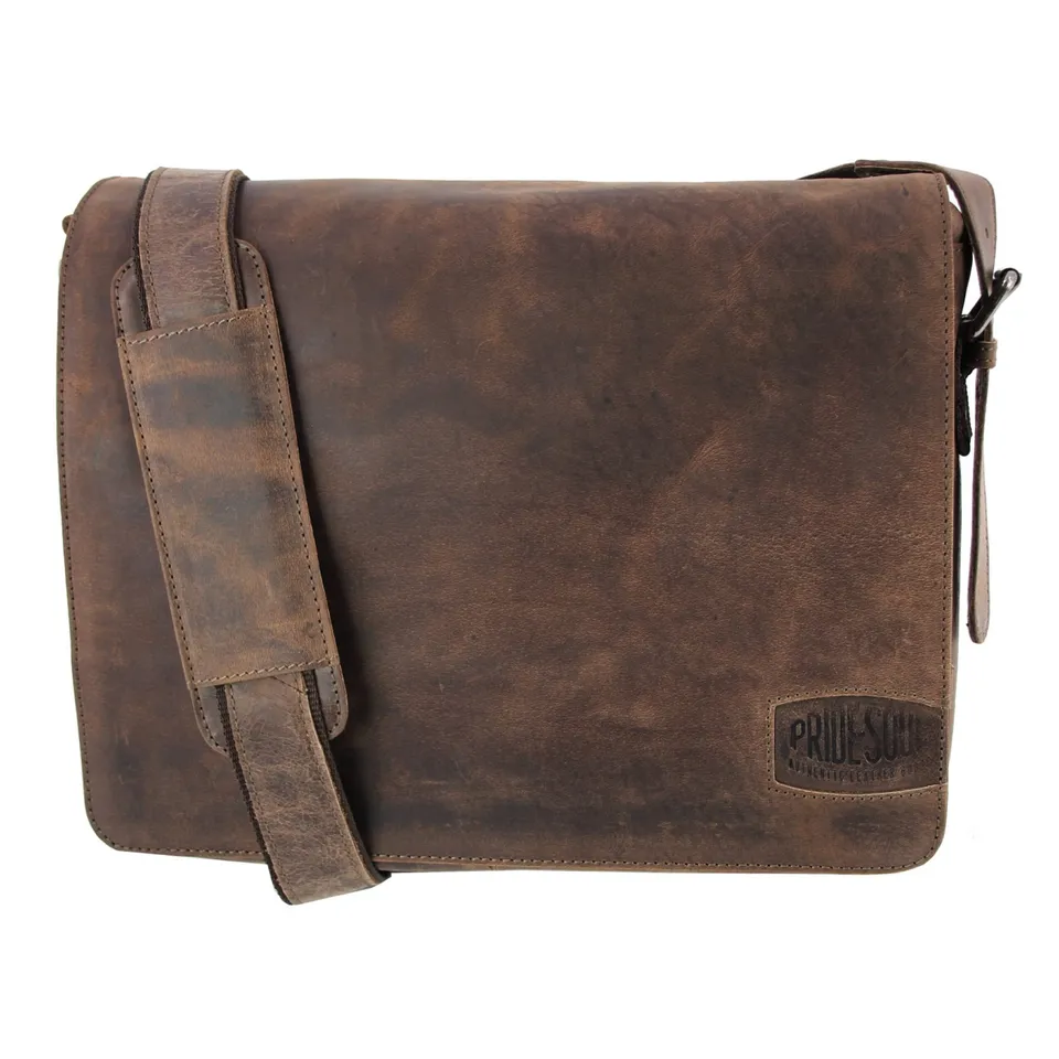Lightpak Candy Umhängetasche Braun Leder 34 cm