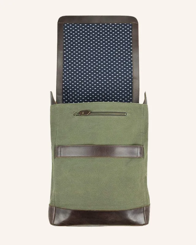 Buckle & Seam Morris Canvas Rucksack Blau Minimalistisch