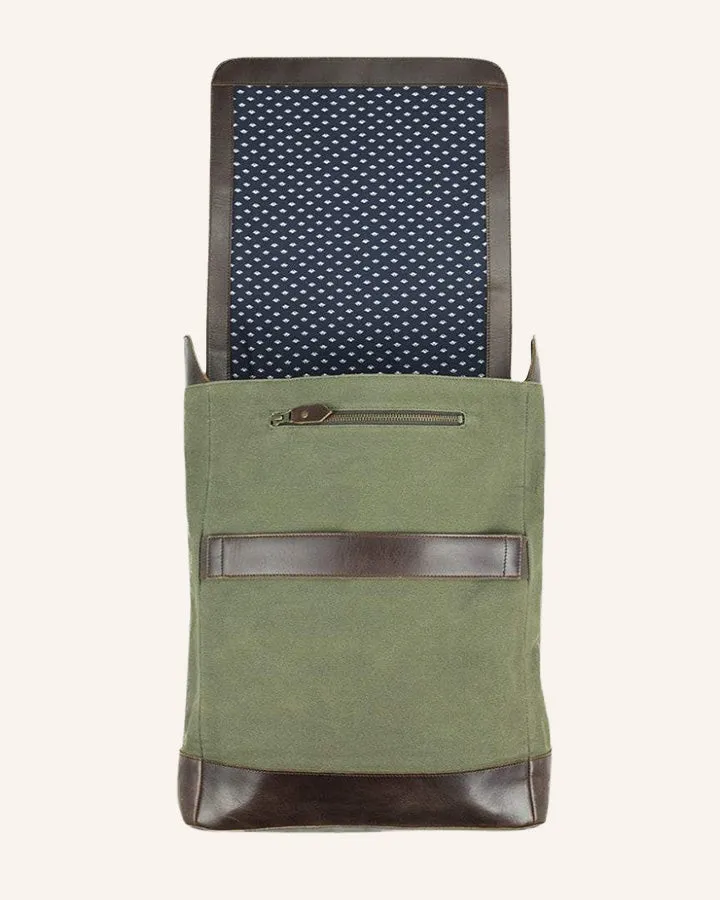Buckle & Seam Morris Canvas Rucksack Blau Minimalistisch