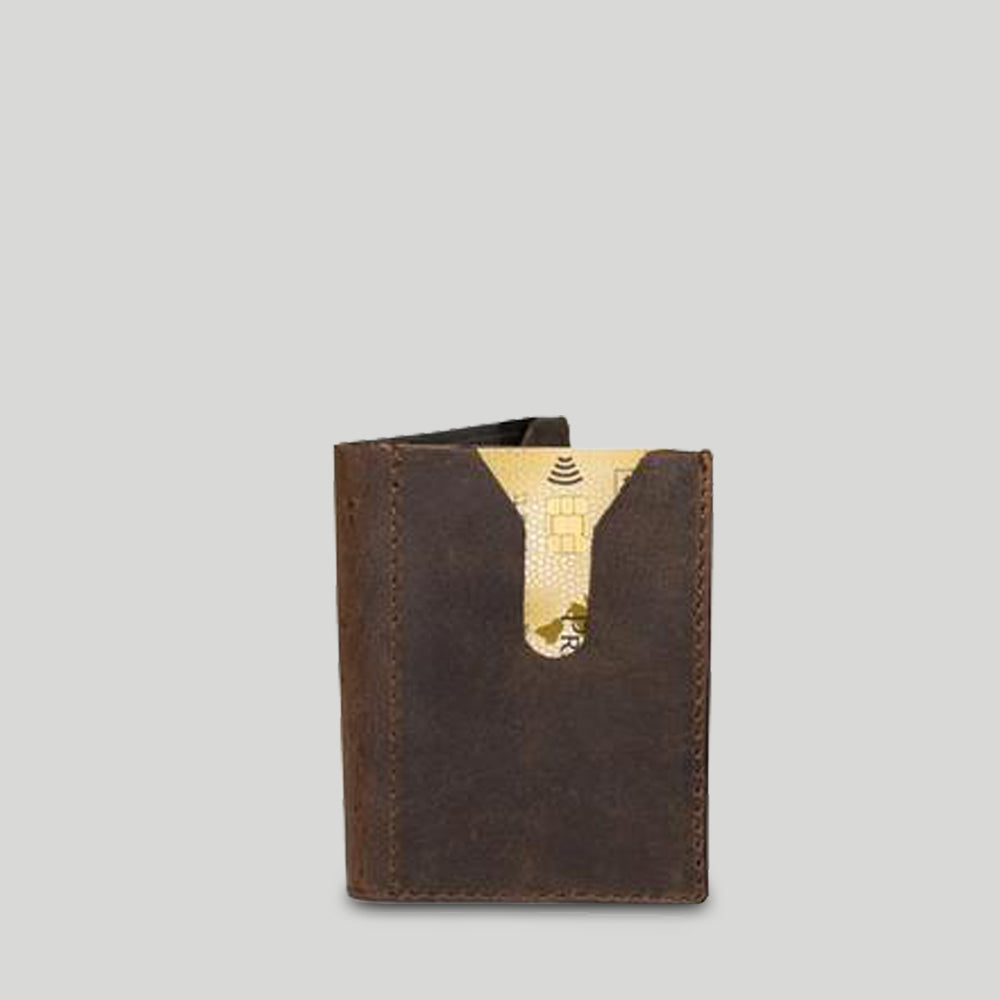 Buckle & Seam Flint Card Holder Leder Black Blue 12 Karten
