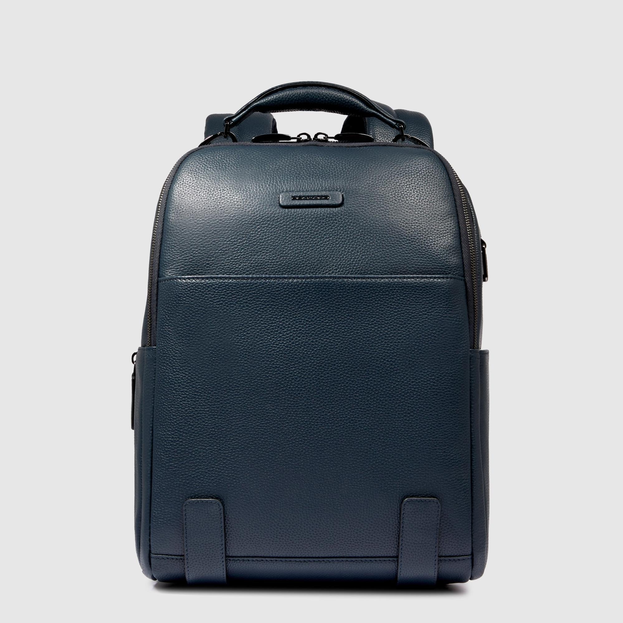Piquadro Blue Square Rucksack 14 Zoll Laptop Leder