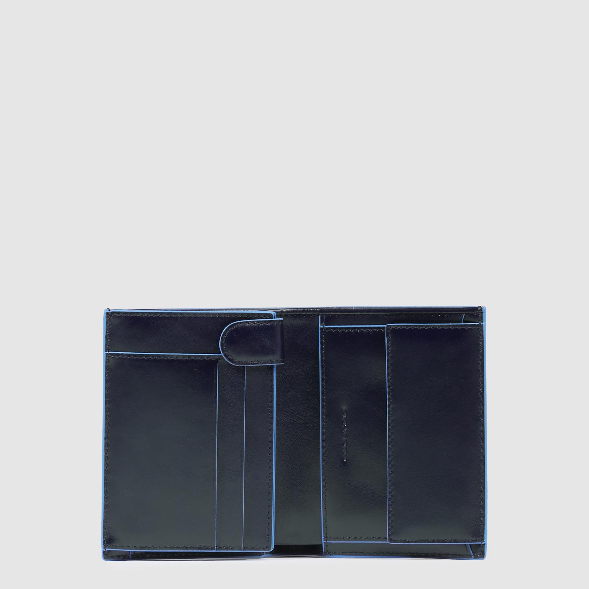 Piquadro Blue Square Geldbörse Herren Hochformat Leder