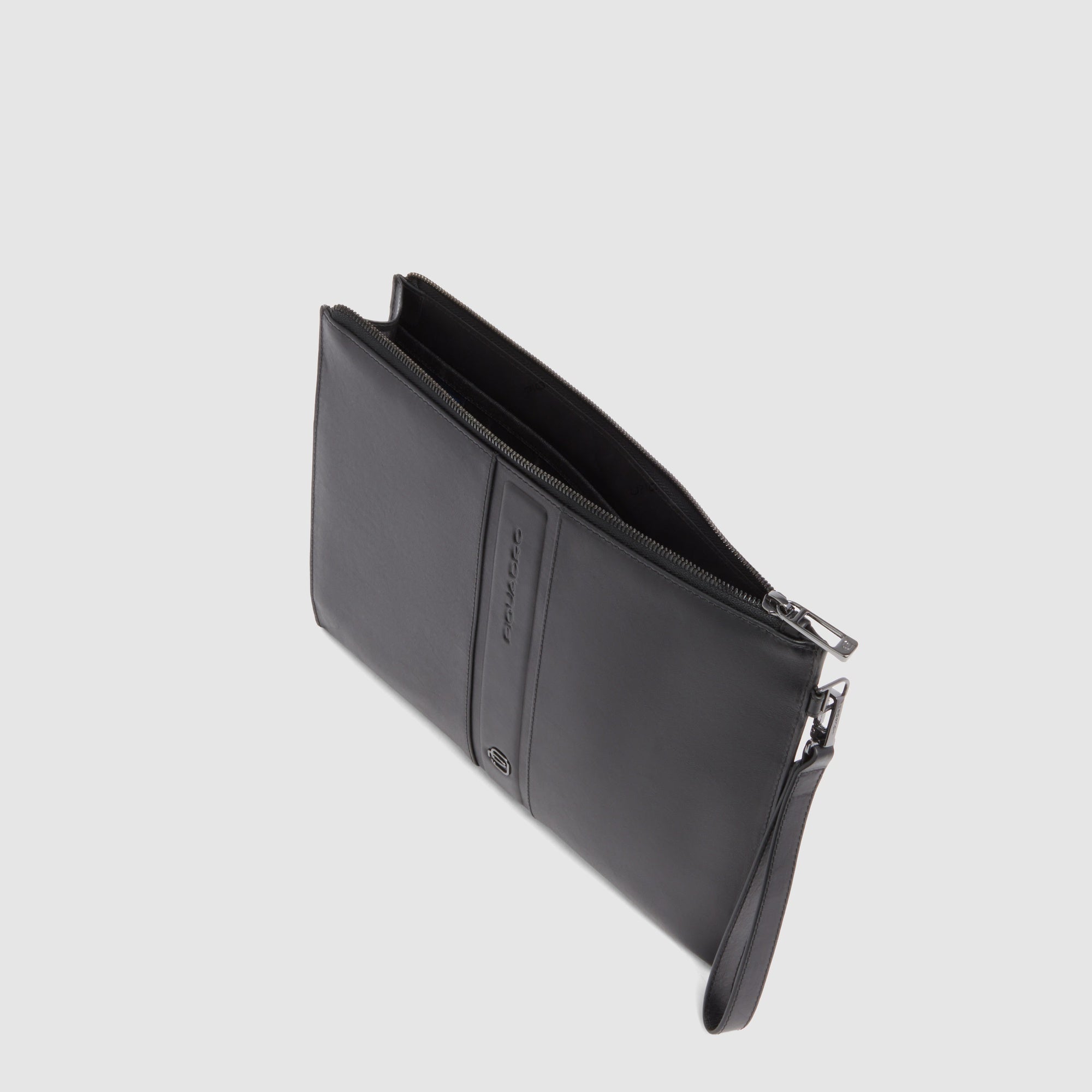 Piquadro Black Square W143 Herren-Pochette Leder Schwarz iPad 11 Zoll