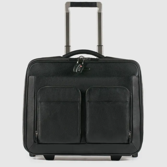 Piquadro PQLP Business Trolley Laptop 15,6 Zoll Schwarz