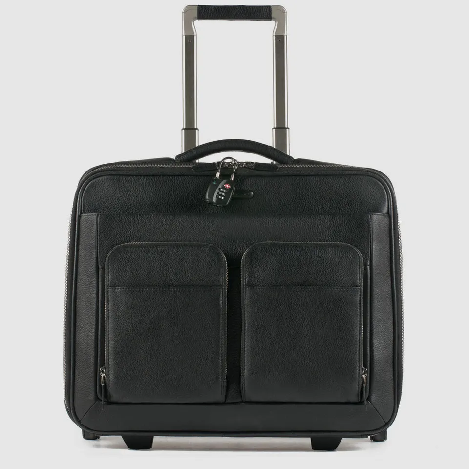 Piquadro PQLP Business Trolley Laptop 15,6 Zoll Schwarz