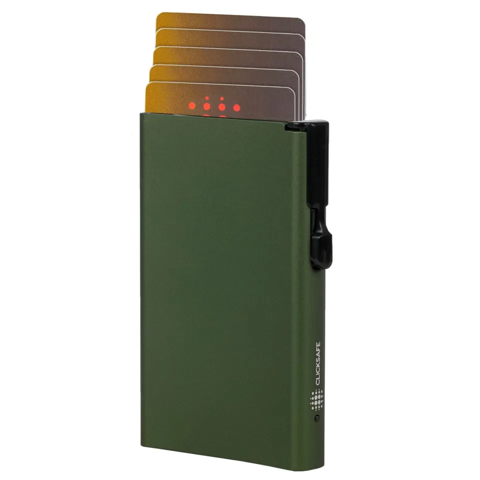 Lightpak Clicksafe Tresor Grün Aluminium 8 Karten RFID
