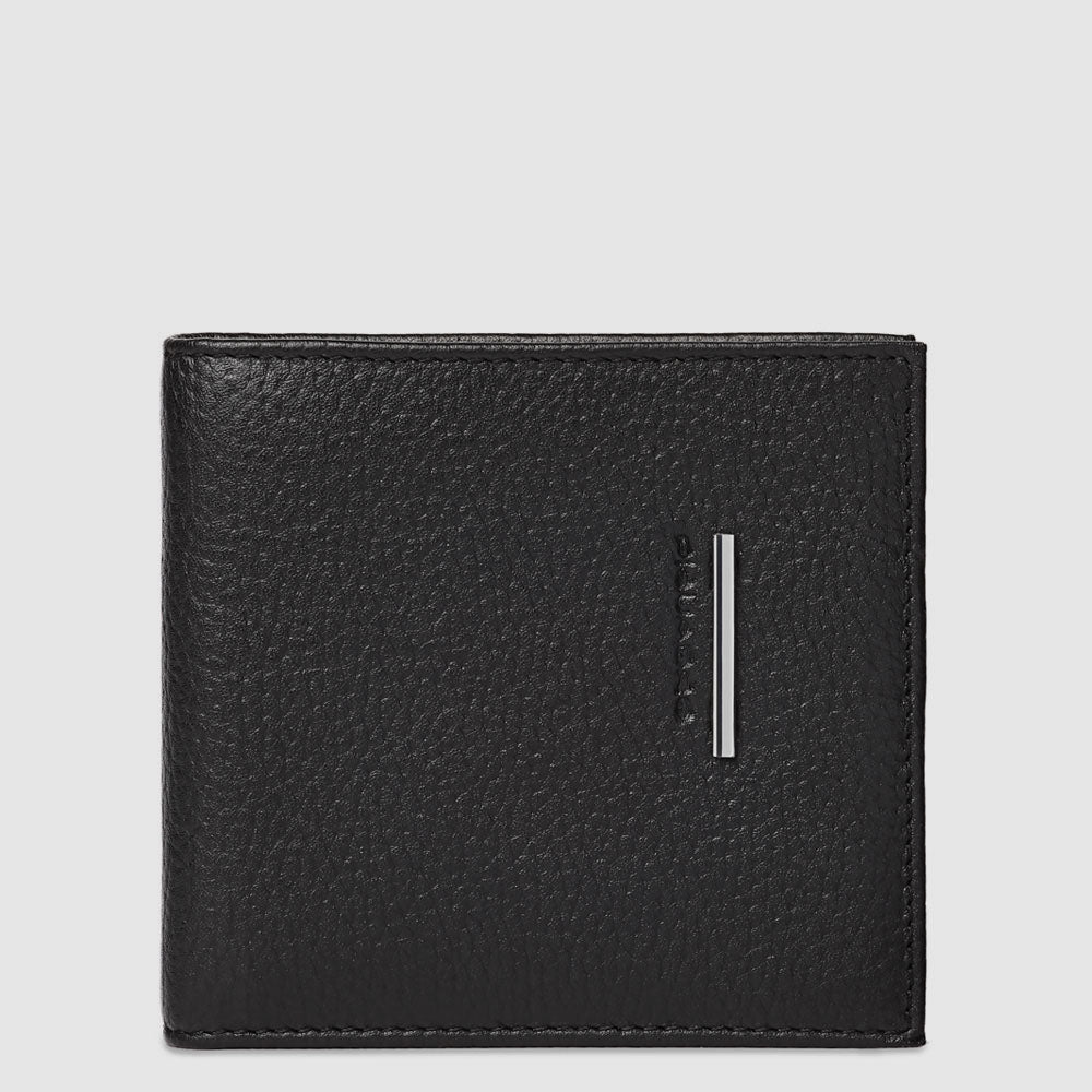 Piquadro Blue Square Herren-Geldbörse Schwarz Leder Dokumentenfach