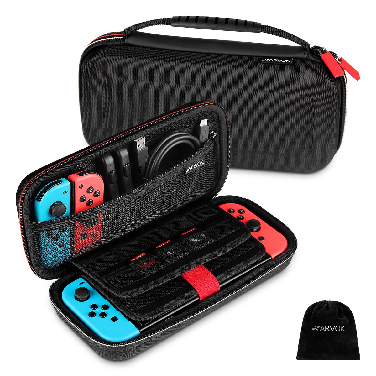 Arvok Travel Accessories Switch Tasche Nintendo schwarz