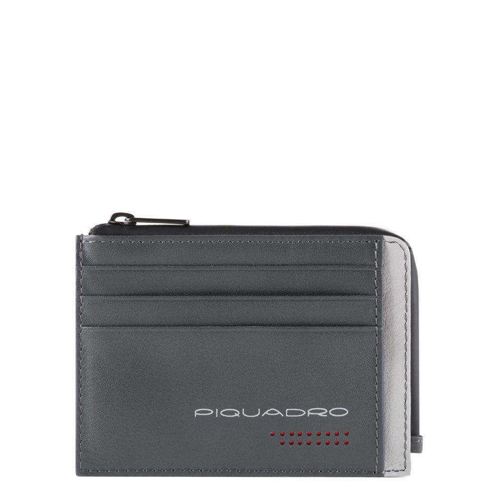 Piquadro Blue Square Portemonnaie Leder RFID schwarz