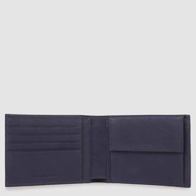 Piquadro Blue Square Geldbörse Herren Leder Münzfach RFID