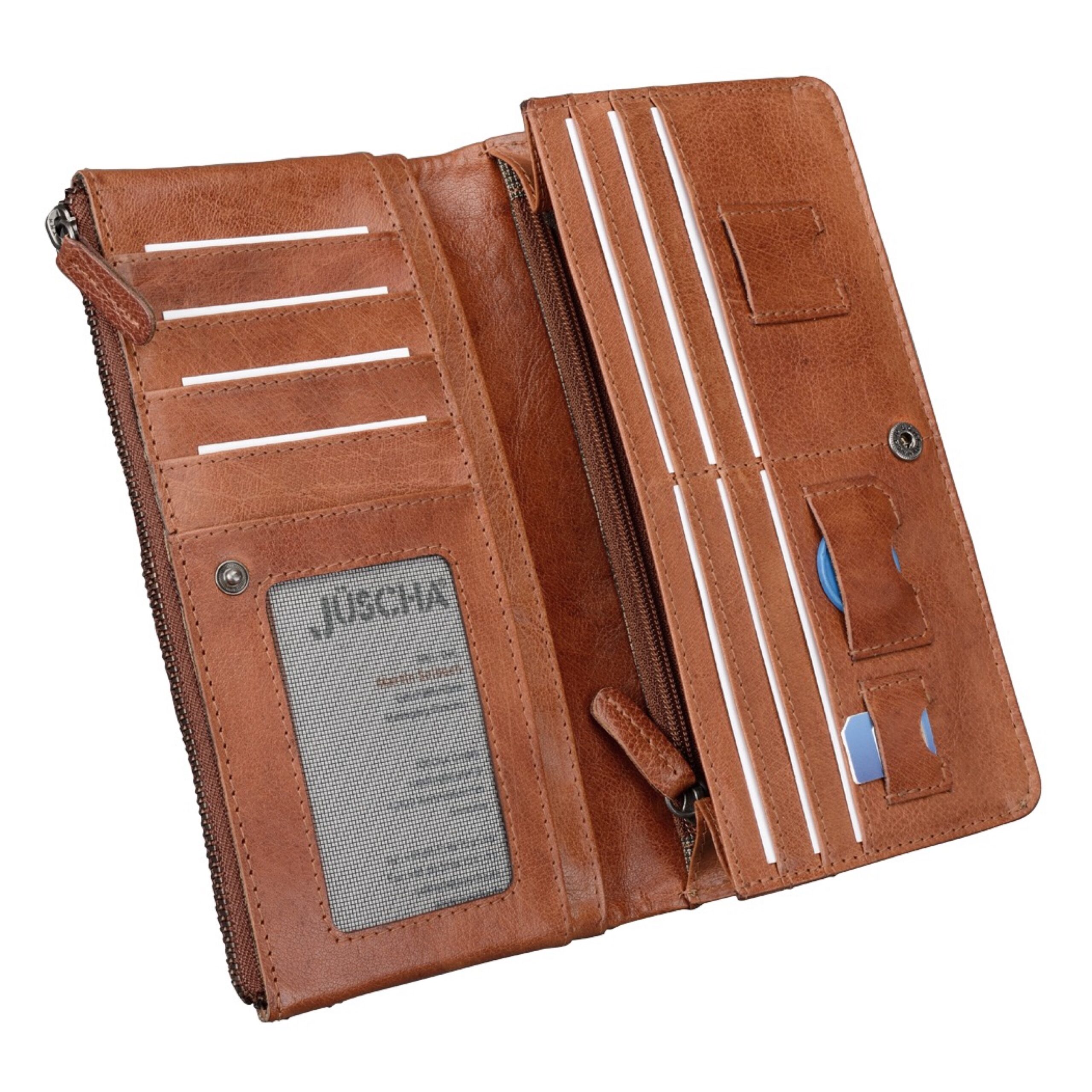 Lightpak Lullabuy Damengeldbörse cognac Leder