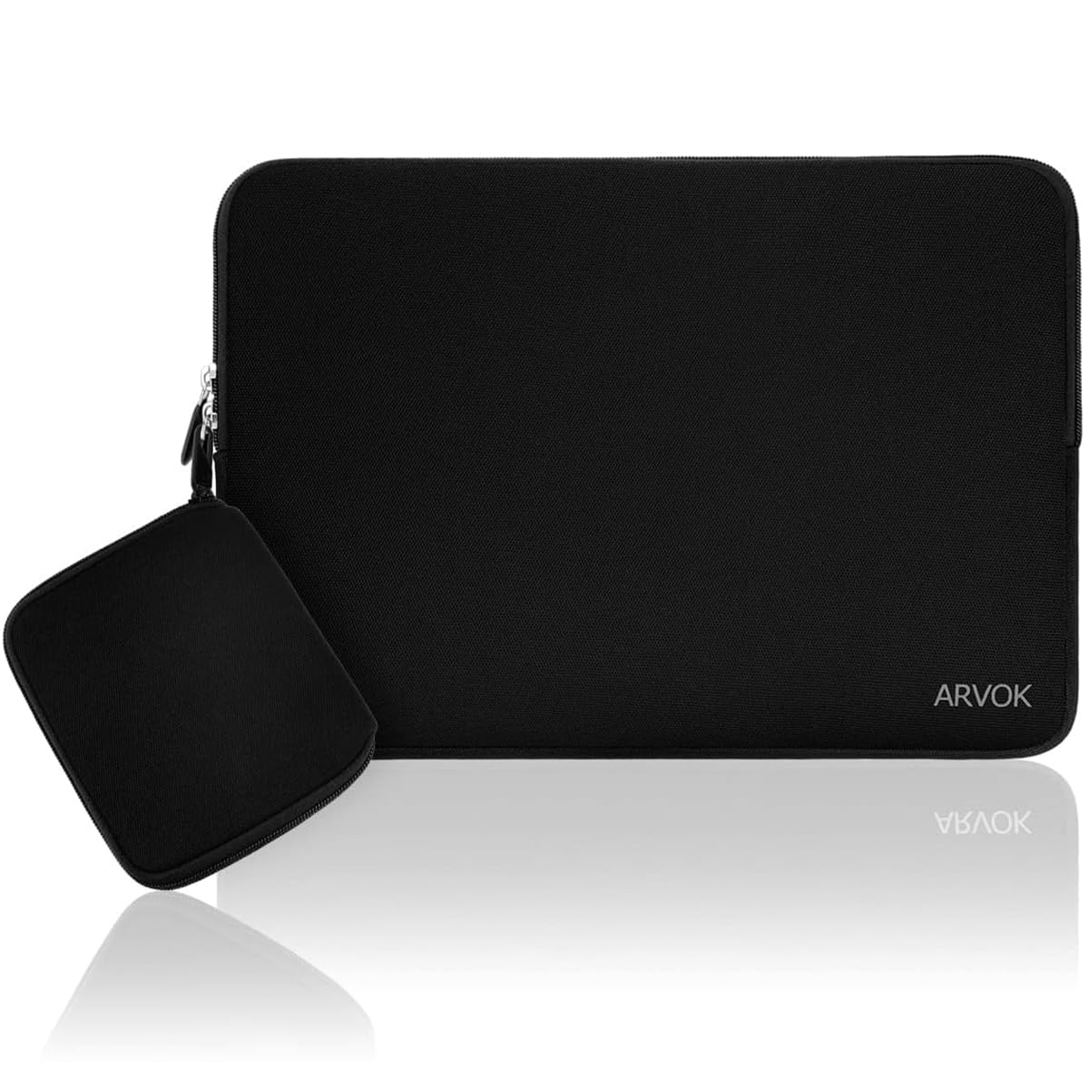 ARVOK Business Laptop Sleeve 15,6 Zoll Schwarz Canvas Tasche