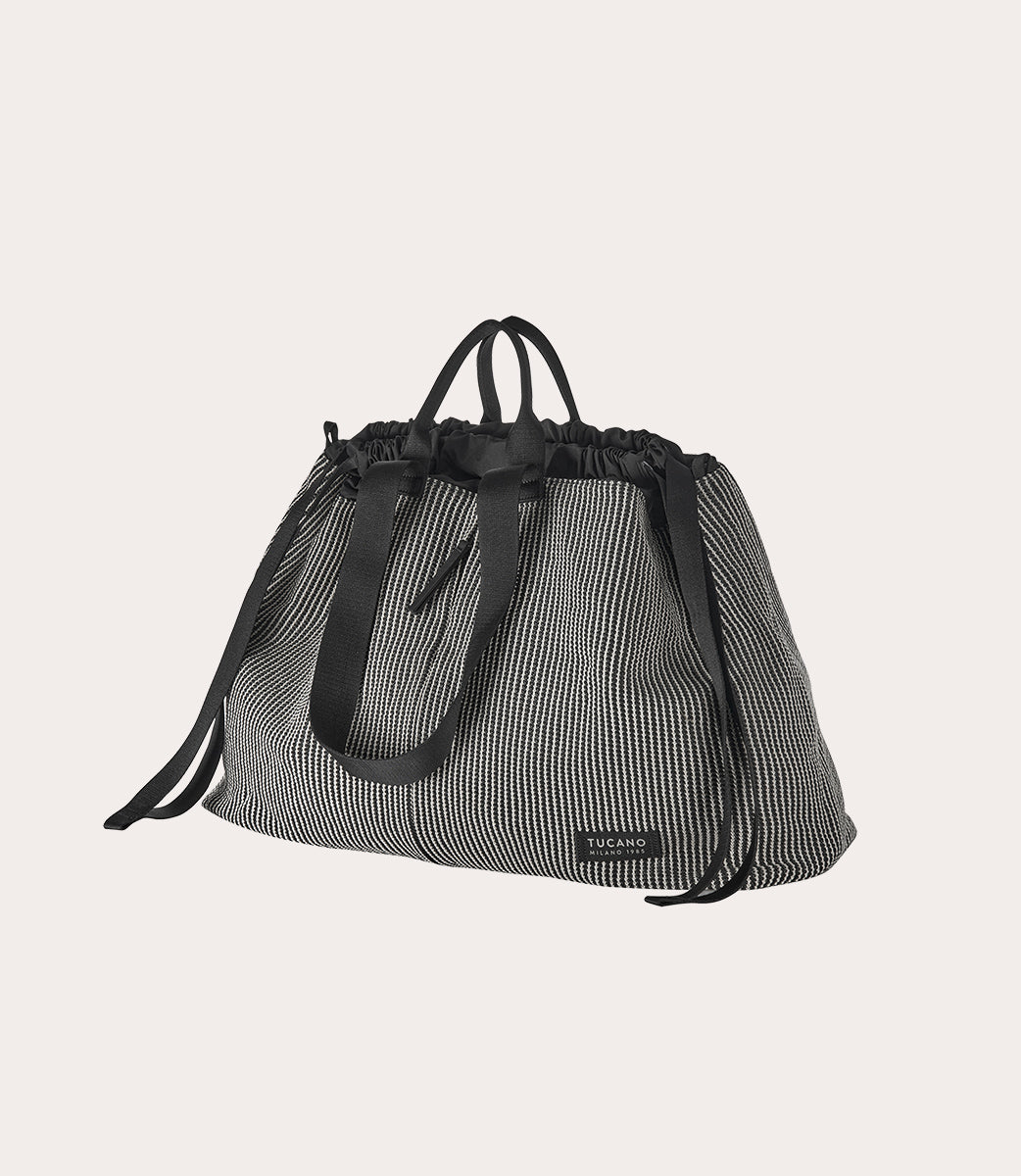 Tucano Carry Cleo Large Weekender Schwarz Stroheffekt
