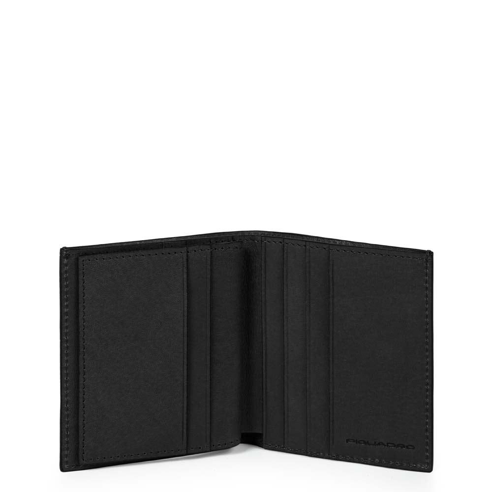 Piquadro Blue Square Kreditkartenetui Herren Leder Schwarz RFID