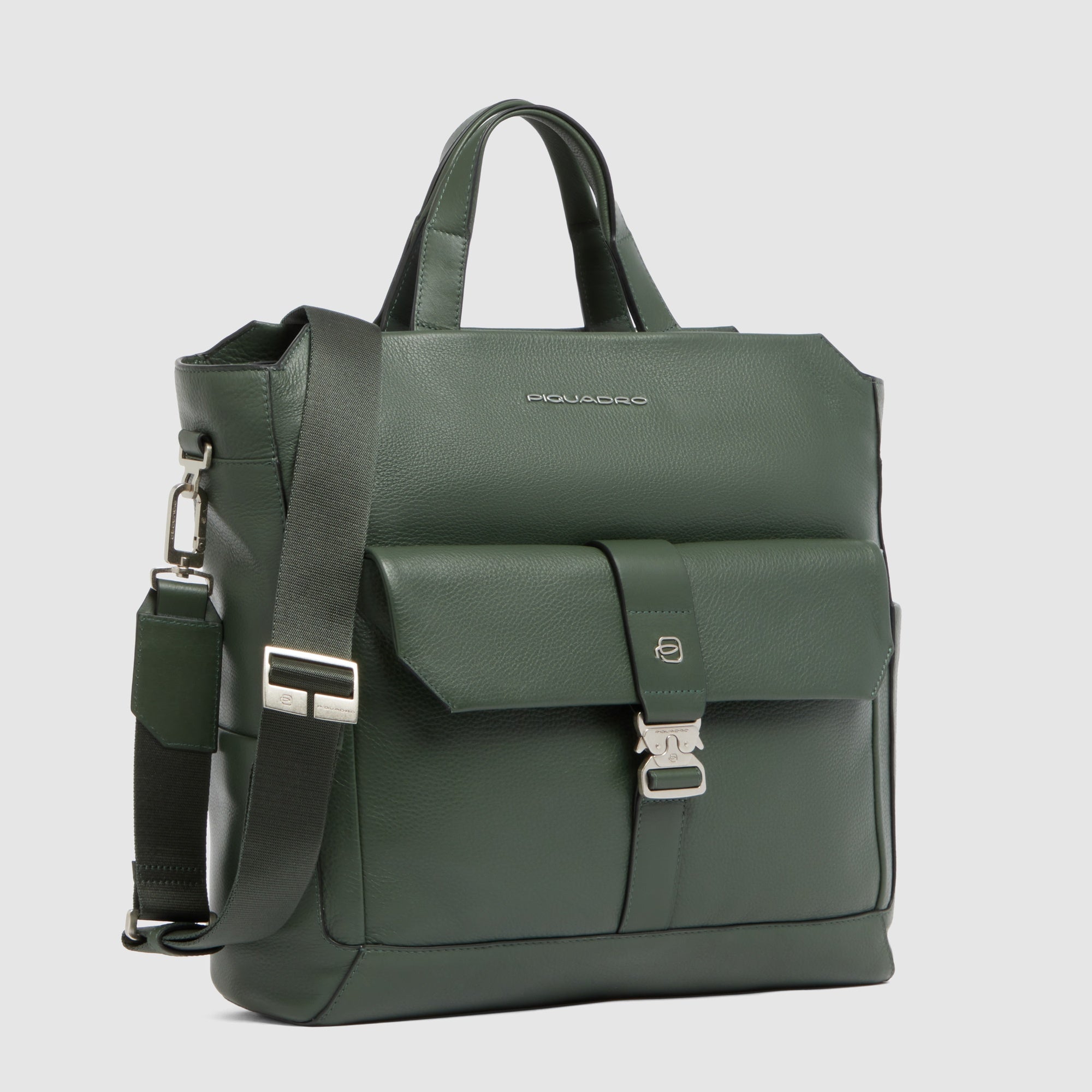 Piquadro Black Square Tote Laptoptasche 14 Zoll VE Leder