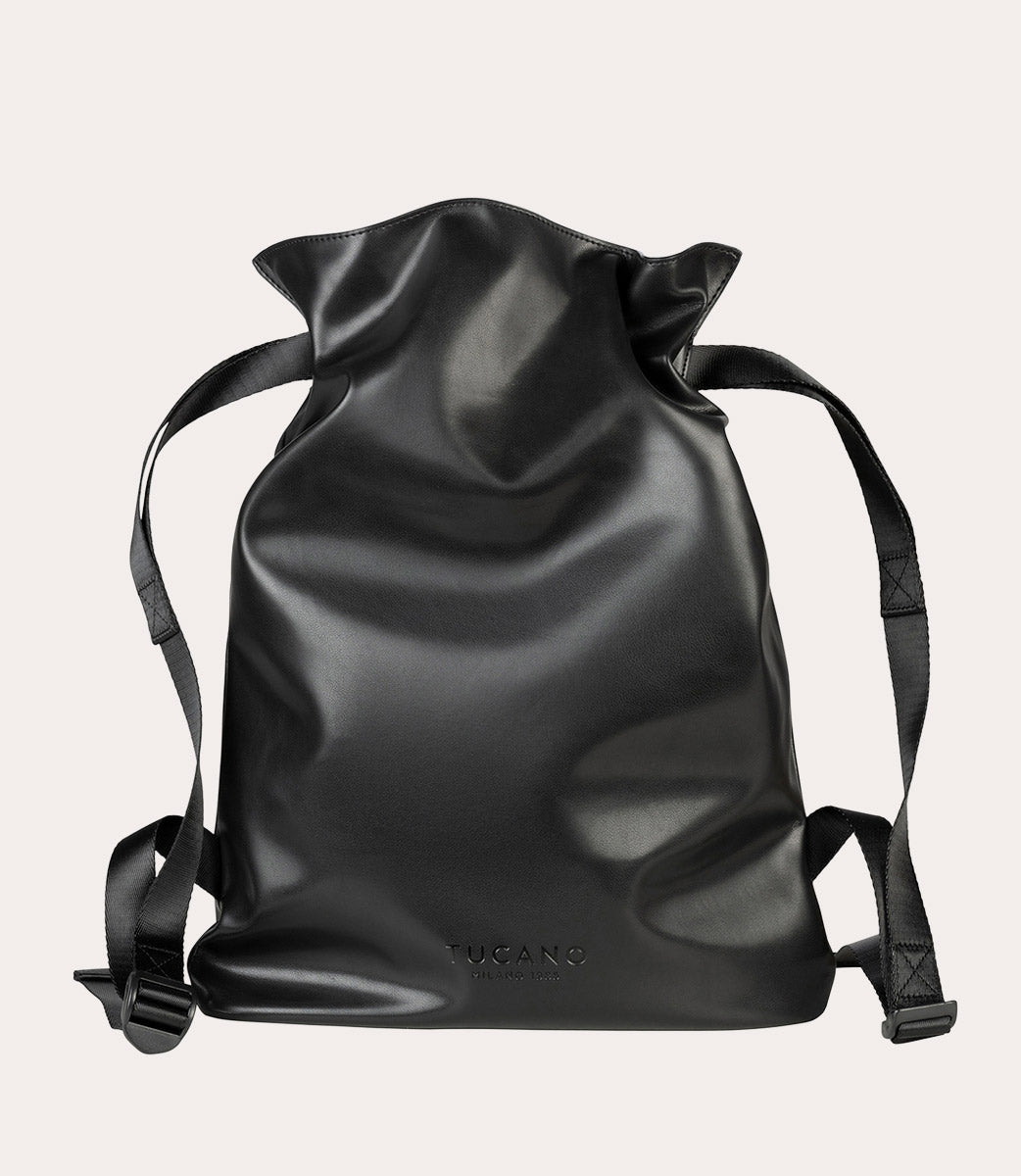 Tucano Nina Rucksack Damen Beutel Lederoptik Nero Kordel