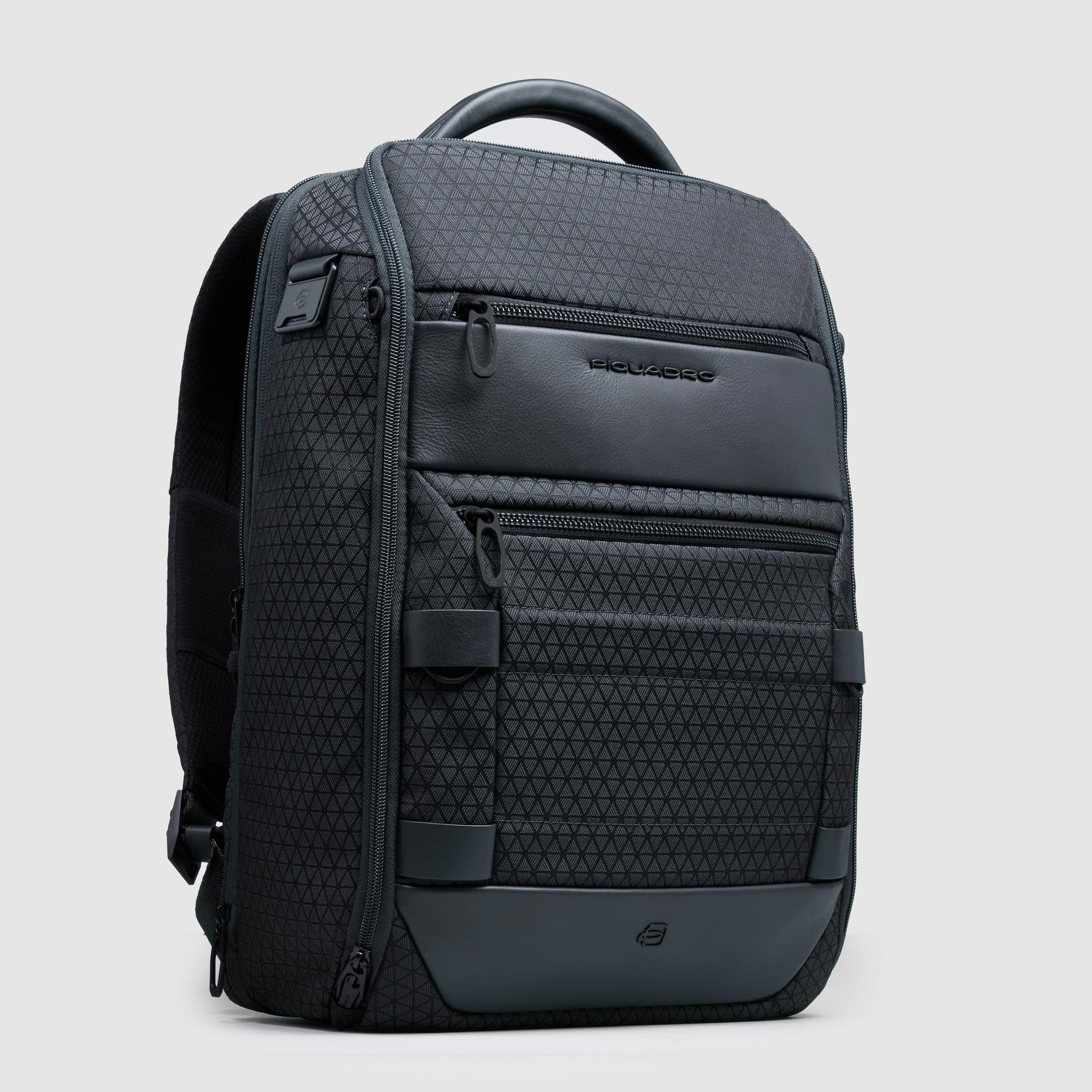 Piquadro Rover Rucksack 15,6 Zoll Laptop Modular Blau