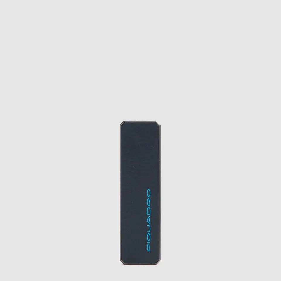 Piquadro Connequ Schlüsselanhänger Leder Blau mit Tracker