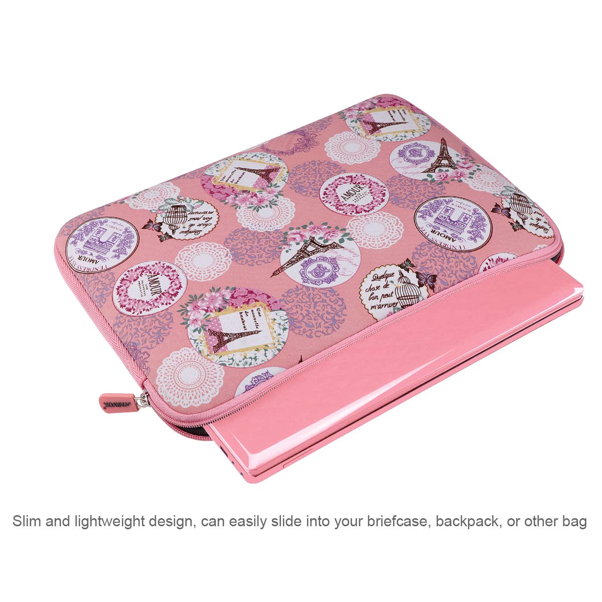 Arvok Basic Laptop Sleeve 13-14 Zoll Rosa Neopren