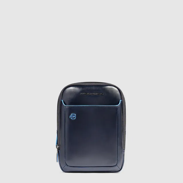 Piquadro Urban Borsello iPad Mini Umhängetasche Blau Leder