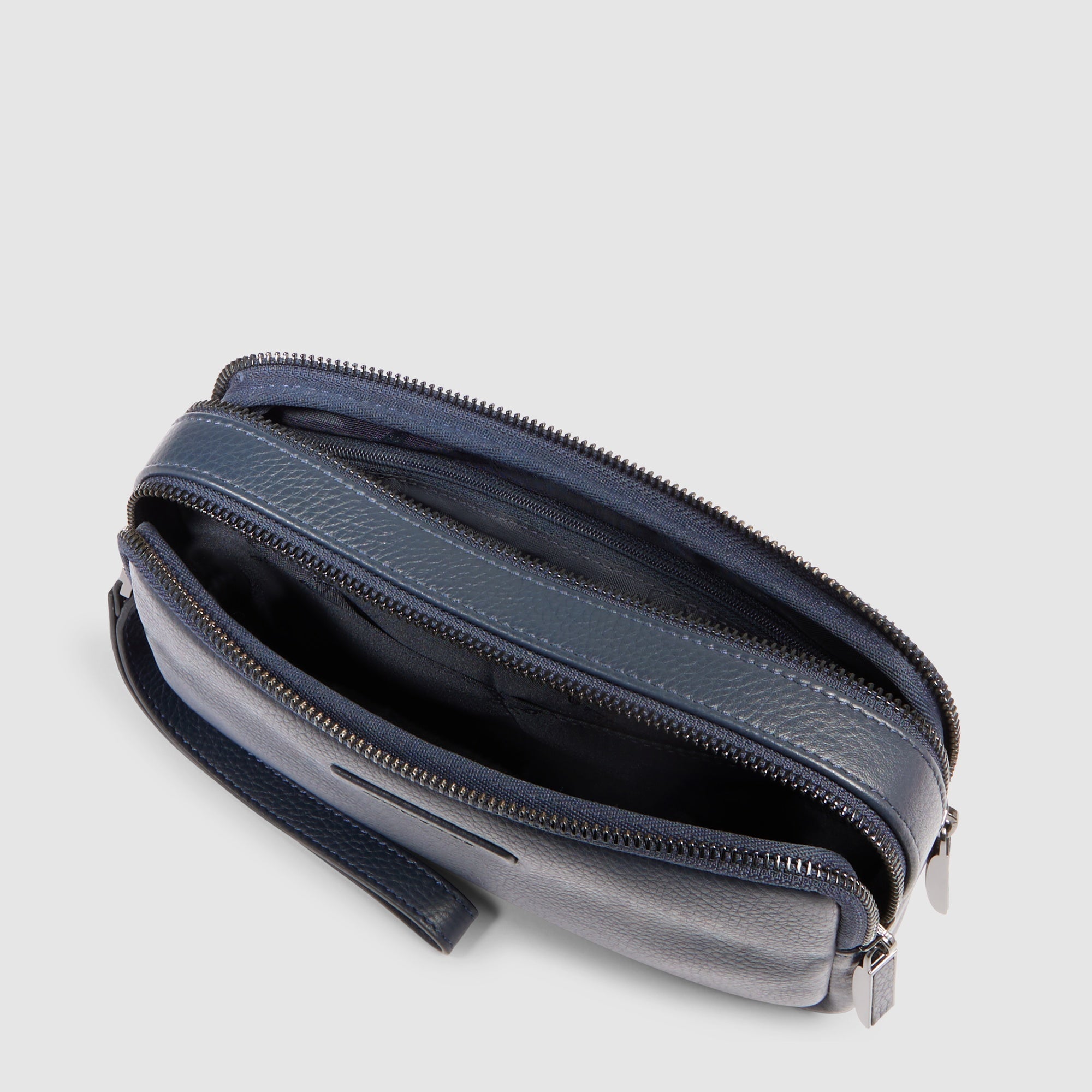 Piquadro Modus Pochette Herren Leder Schwarz 2 Fächer