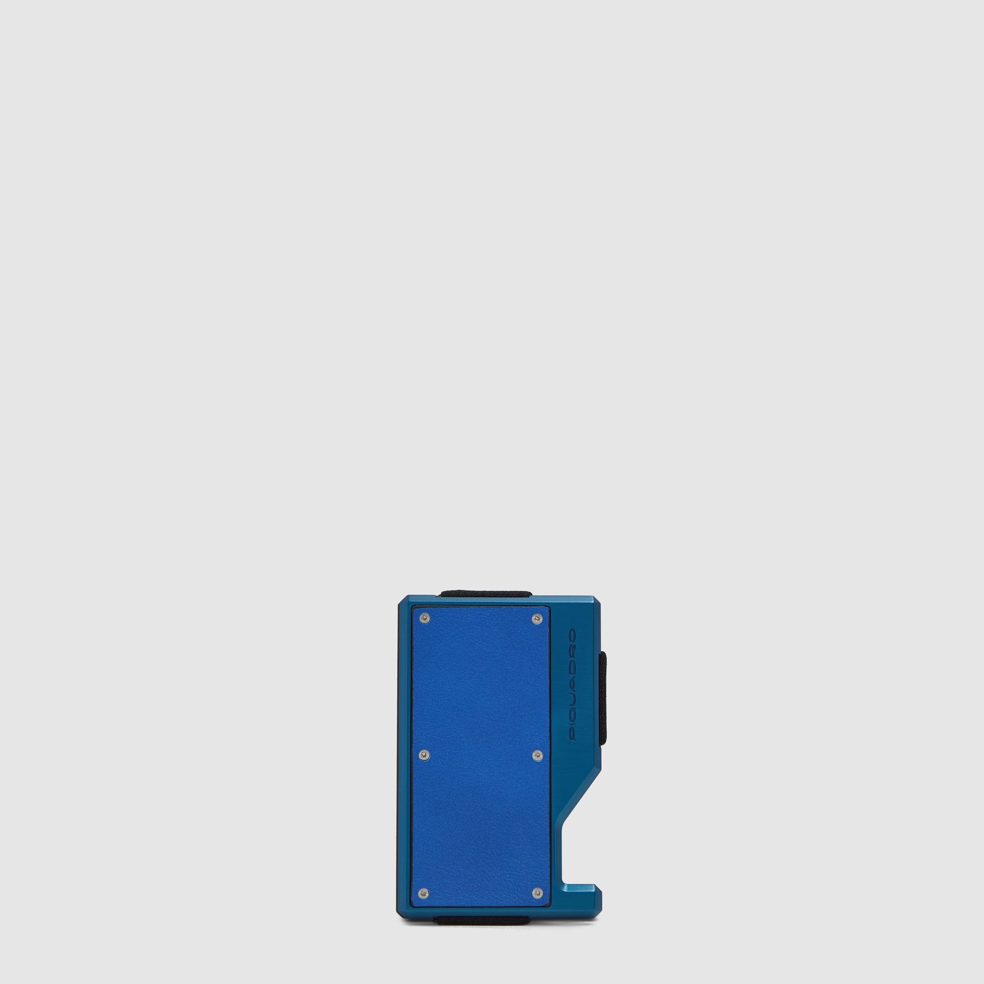 Piquadro BagMotic Kartenetui MagSafe Blau Aluminium Leder